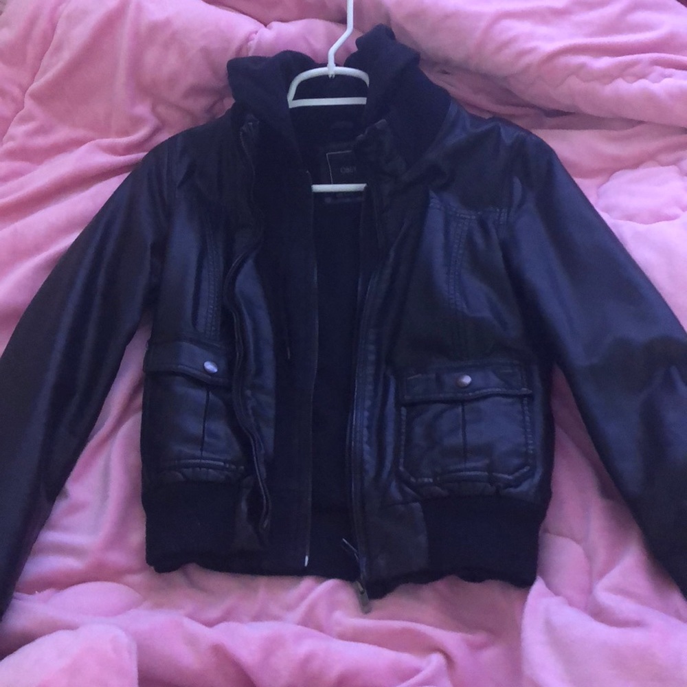 Two layer leather jacket